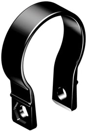 Scosche black base clamp, 1.85-inch size, designed for secure attachment, showing the clamp's sturdy construction and mounting features.