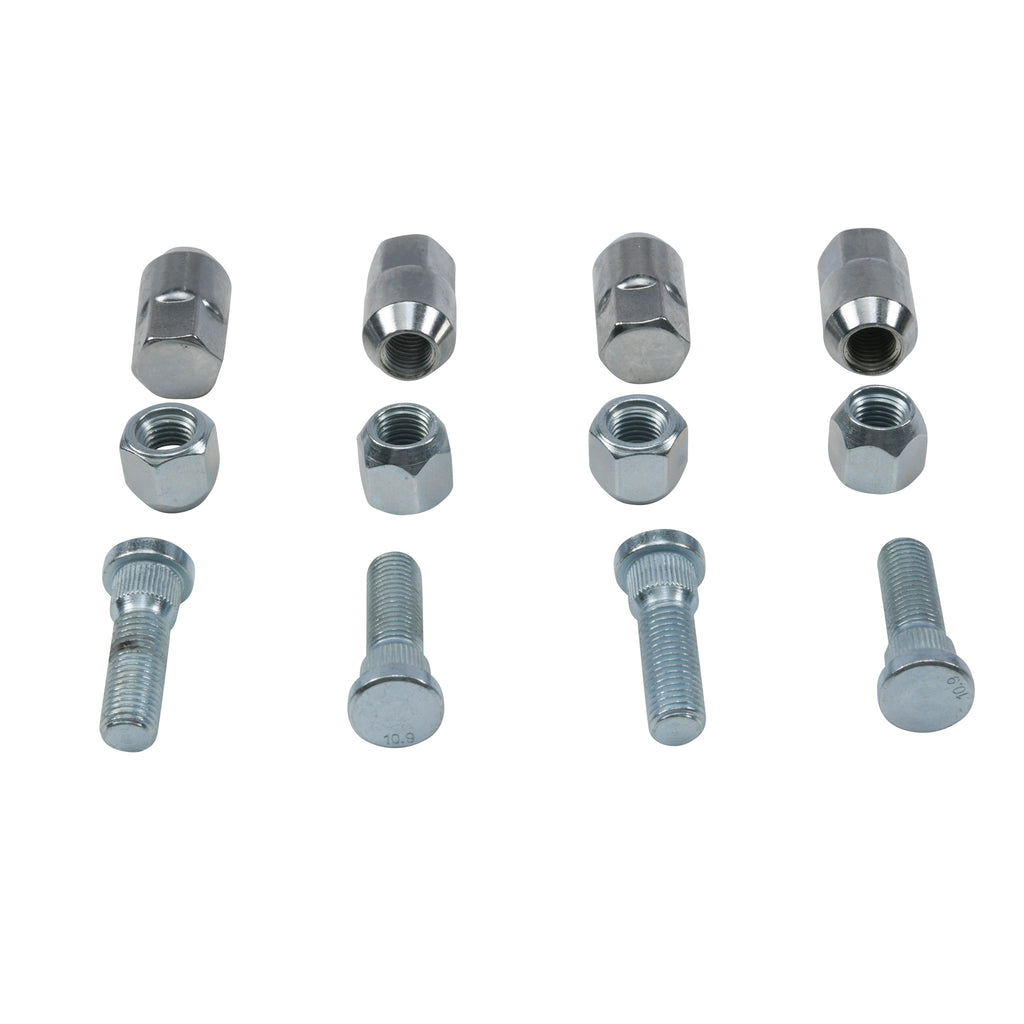 All Balls Wheel Stud Kit 28-51129, automotive hardware with four metal wheel studs and fittings for vehicle assembly.