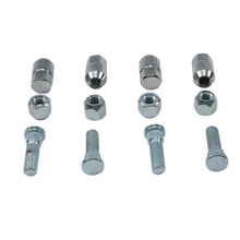 Charger l'image dans la galerie, All Balls Wheel Stud Kit 28-51129, automotive hardware with four metal wheel studs and fittings for vehicle assembly.