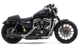 Chrome Cobra 3-inch NH Series slip-on exhaust for Harley Sportster 2004-2013, showcasing the polished chrome finish and sleek design.