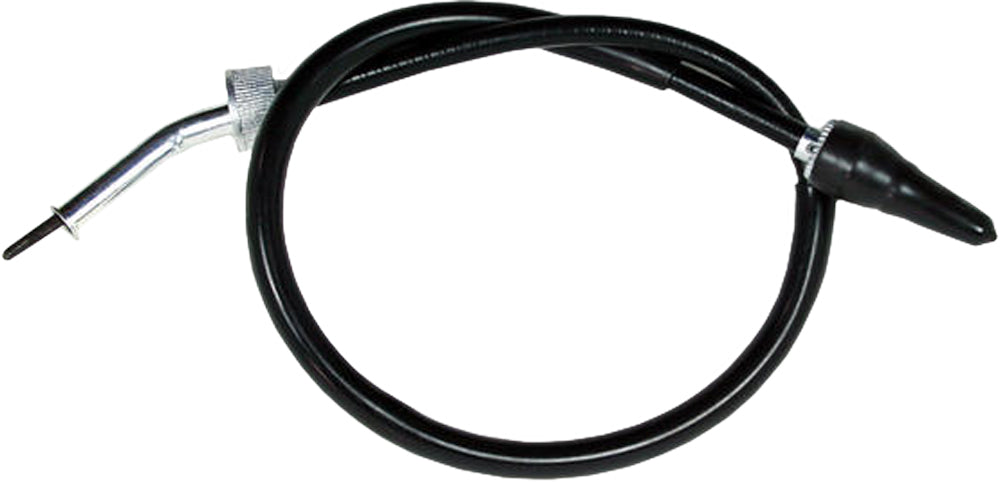 Motion Pro black vinyl tachometer cable 70-5010 for motorcycle or vehicle control, showing the cable and fittings.