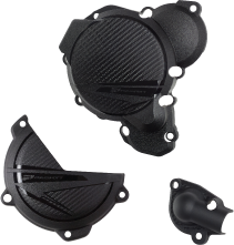 Polisport Plastics clutch and ignition kit in black for K/G/H models, includes plastic covers and electrical components.