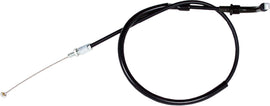 Motion Pro black vinyl throttle push cable for motorcycle control lines, featuring durable construction and flexible design.