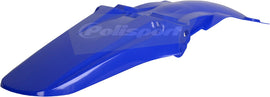 Polisport Plastics blue rear fender for off-road bikes, model 64-5608, with mounting hardware visible in the image.