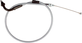 Motion Pro black vinyl front brake cable for off-road motorcycles, featuring durable construction and flexible design.