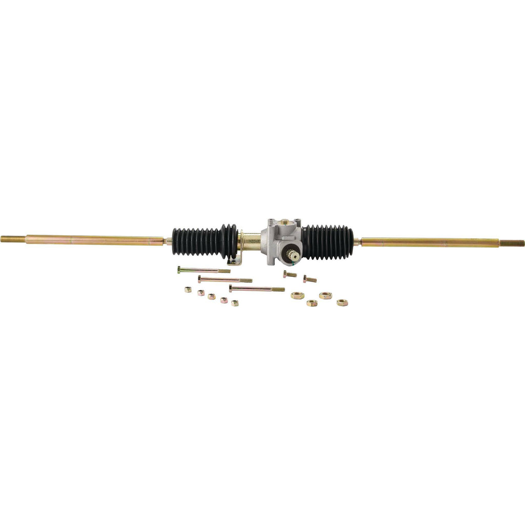 All Balls steering rack assembly for Arctic Cat, showing the durable metal steering component with mounting points and linkage parts.
