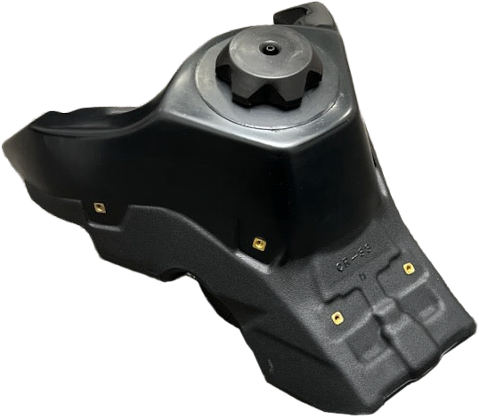 IMS 2.6-gallon black fuel tank, model 57-3339BK, featuring a durable, compact design for motorcycle or ATV use.