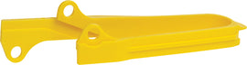 Polisport Plastics yellow drive chain slider for motorcycles, part number 64-0453Y, shown in close-up.