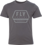 Gray Fly Racing Youth Fly Track Tee with Fly Racing logo, casual short-sleeve shirt for active kids.