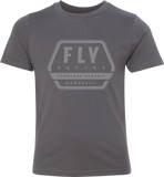 Fly Racing Youth Fly Track Tee Grey Ys 352-0023YS