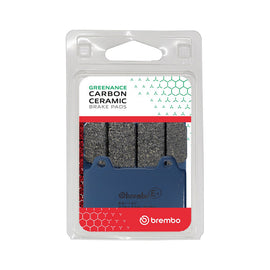 Brembo Prime Organic Brake Pads showing the Brembo logo and OEM organic brake pad design for vehicle braking systems.