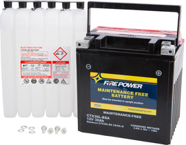 Fire Power Ctx30l-Bsa and Cix30l-Bs maintenance-free batteries, shown in a close-up view, for reliable power storage.
