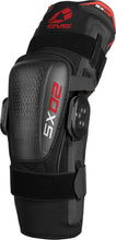 Load image into Gallery viewer, Black EVS Sx02 Knee Brace in size small with adjustable straps and supportive design for knee protection and stability.