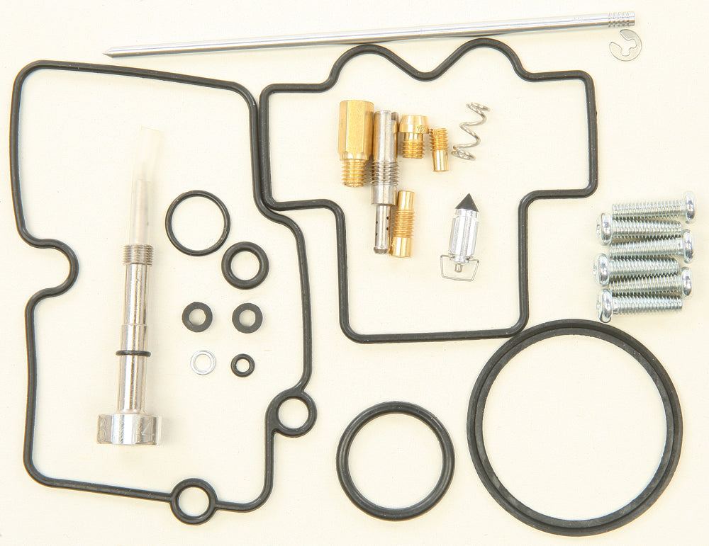 All Balls bike carburetor rebuild kit 226-1301 for intake, carburetor, and fuel system with various gaskets and components.