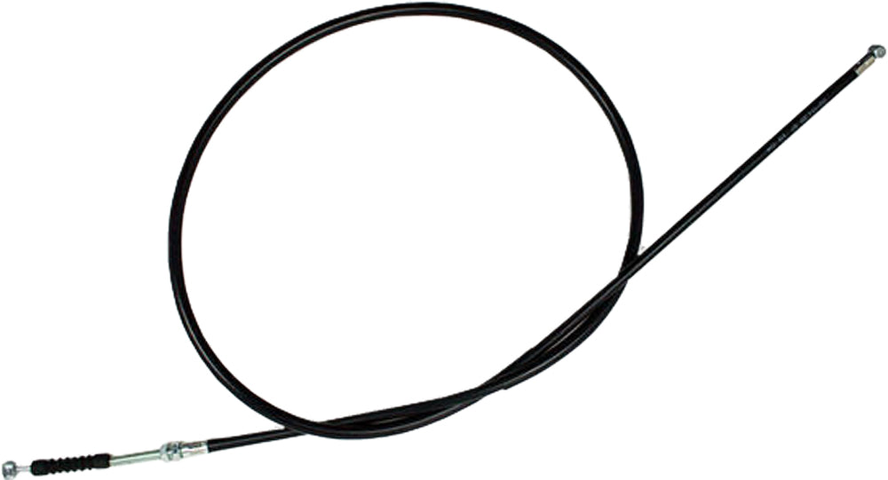 Motion Pro black vinyl front brake cable for motorcycles, featuring durable construction and secure fittings.
