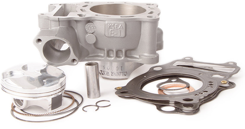 Cylinder Works engine cylinder kit with 66mm bore, standard size, honed surface, and 11.7:1 compression ratio, shown in the image.