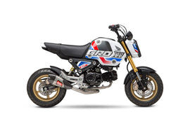 Yoshimura Rs-9t Race exhaust system with stainless steel finish, designed for high-performance motorcycle racing.