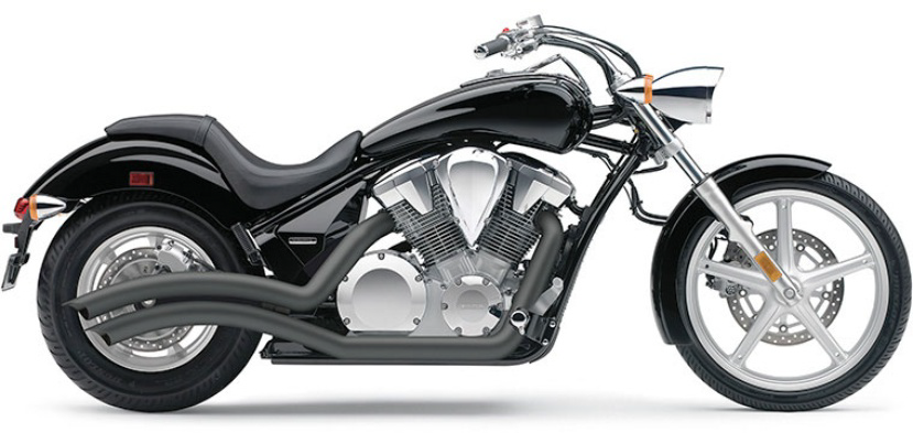 Cobra Speedster Swept exhaust for Kawasaki Vn900 2006-2019, black metal motorcycle exhaust system with sleek design