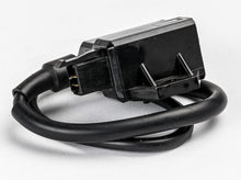 Load image into Gallery viewer, Ricks Motorsport Electric ignition coil for motorcycle, black electrical component with wiring and connectors visible.