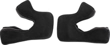 Load image into Gallery viewer, Fly Racing Kinetic Helmet cheek pads in medium size, 35mm thickness, designed for motorcycle helmets, shown in black with foam padding.