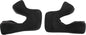 Fly Racing Kinetic Helmet cheek pads in medium size, 35mm thickness, designed for motorcycle helmets, shown in black with foam padding.