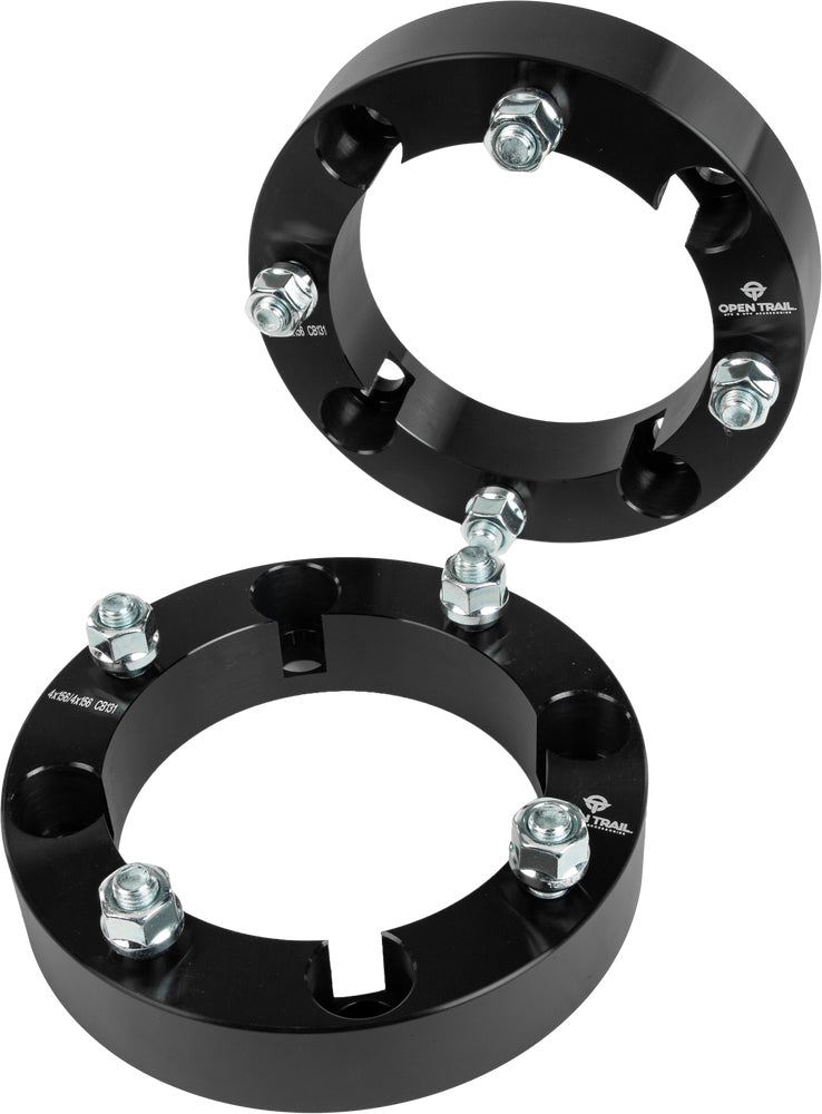 Open Trail 1.5-inch wheel spacer for 4/156 stud pattern, 12mm x 1.5mm size, shown on a vehicle wheel.