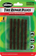 Load image into Gallery viewer, Slime Tire/Wheel Accessories Slime Plug Pack 5-piece set with colorful rubber plugs for tubeless tire repairs