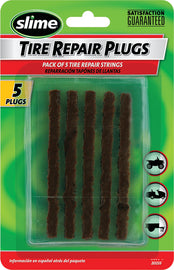 Slime Tire/Wheel Accessories Slime Plug Pack 5-piece set with colorful rubber plugs for tubeless tire repairs