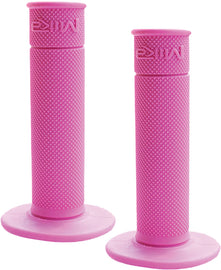 Mika Metals Grips 50/50 Waffle Pink lightweight grips with textured surface for BMX bikes.