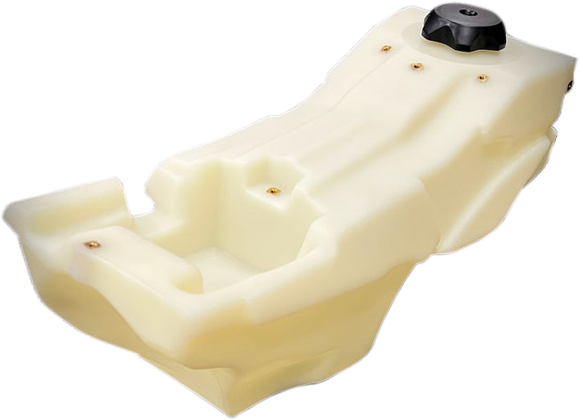 IMS Fuel Tank 2.9 Gallon in natural finish, durable plastic construction, designed for motorcycle or vehicle fuel storage.