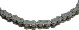 Fire Power X-Ring Chain 525x130, black motorcycle chain with silver links, close-up view of the durable bike chain.