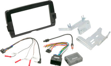 Load image into Gallery viewer, Scosche Double Din install kit for touring vehicles, model 194-01000, showing the black plastic mounting frame and components.
