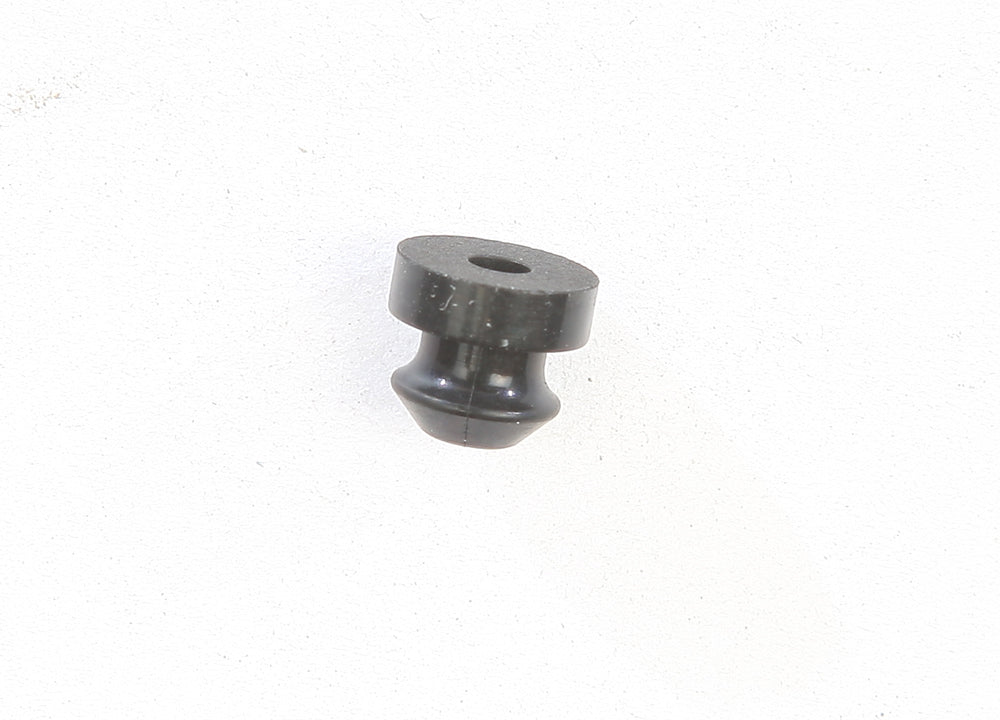 Mikuni check valve grommet for intake, carb, and fuel system, shown in close-up with black rubber material and detailed fitting edges.