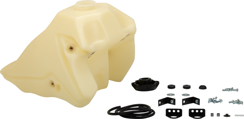 IMS Fuel Tank Natural 3.5 Gal with black cap and label, durable plastic construction for fuel storage, 57-3333 model.