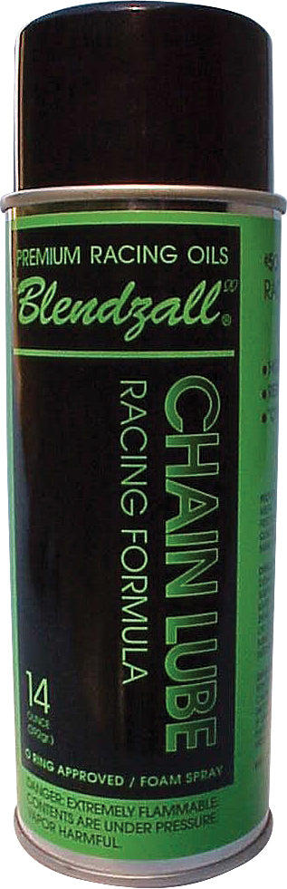 Blendzall Chain Lube 14oz bottle, orange cap and label, designed for bicycle chains and lubricating chemicals.