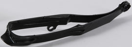 Acerbis black chain slider for motorcycle, featuring durable plastic construction and mounting components.