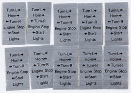 HardDrive replacement decals for 72-81 style hand controls, set of 10 graphic stickers with product code 820-52910.