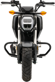 Black Cobra Freeway Bars for Honda Grom, sturdy motorcycle accessories with durable construction and sleek design.