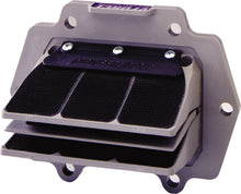 Load image into Gallery viewer, Moto Tassinari Delta2 replacement reed for intake and carburetor, showing the black reed valve with metal edges.