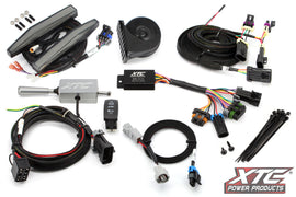 XTC POWER PRODUCTS auto turn signal kit with billet lever and front DRL lights for enhanced vehicle illumination.