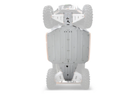 RIVAL POWERSPORTS USA alloy skid plate guard for off-road vehicles, designed to protect undercarriage from debris and impacts.