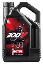Load image into Gallery viewer, Motul 300V EC Syn 4T Motor Oil 15W50 in a 55-gallon drum, high-performance synthetic engine oil for motorcycles.