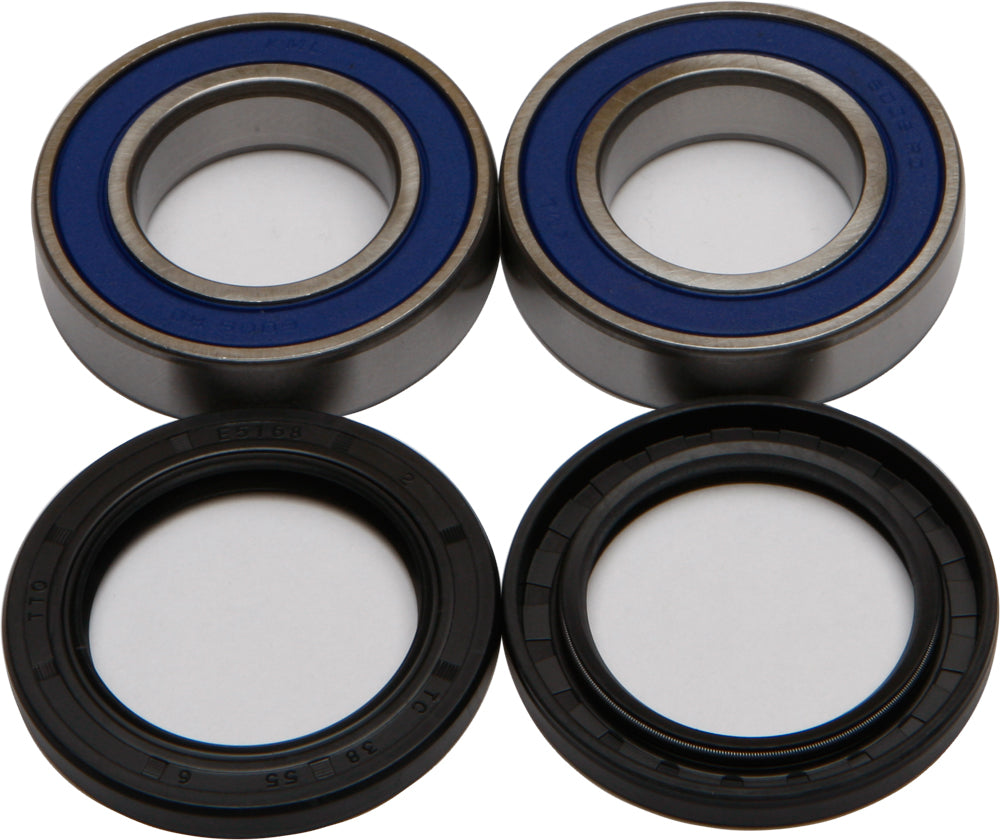 All Balls drive wheel bearing and seal kit 22-51477 showing bearings and seals for motorcycle wheel assembly