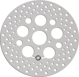 HardDrive SS drilled front brake rotor with 11.8-inch diameter and machined surface for improved braking performance.