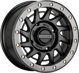 Raceline Squad Bdlk 15x7 Polaris RZR wheel in black and gunmetal with 5+2 offset, 4/156 bolt pattern, model 570-2062.
