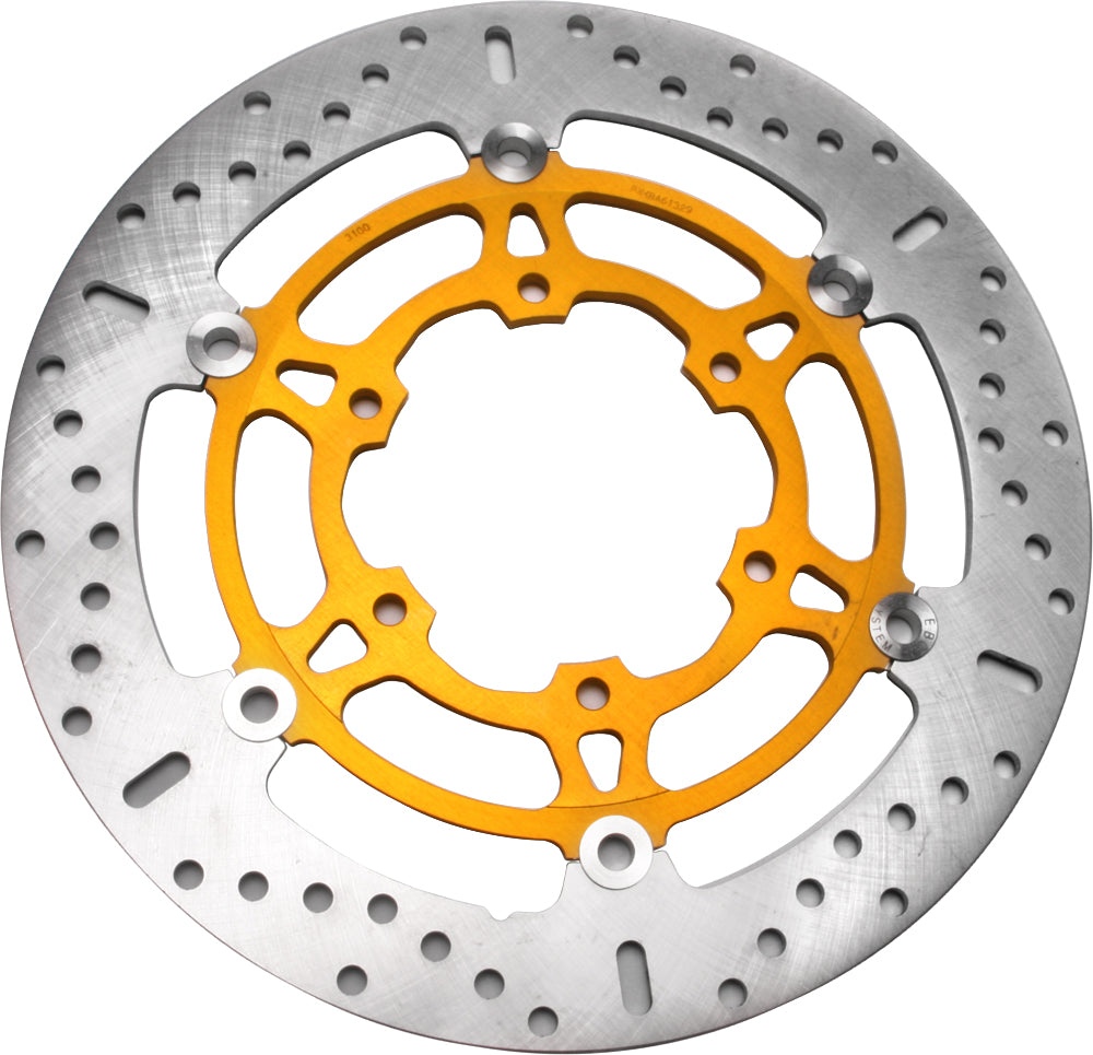 EBC Motorcycle Brakes Standard Brake Rotor 15-3100X showing a metallic disc with vented design for motorcycle braking system.