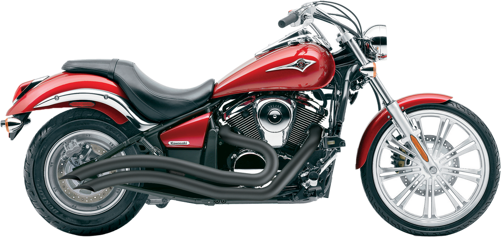 Cobra Speedster Swept F/S black exhaust for Yamaha Stryker 2011-2018, showcasing sleek design and polished finish