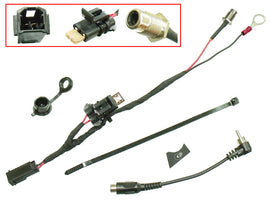 SP1 Heated Visor Plug Kit S-D 27-59653 for helmet accessories, showing the wiring and connectors for installation.
