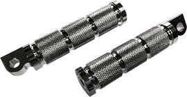 HardDrive Rider Footpegs Retro Chrome for Harley 86-17 motorcycle, showing shiny chrome foot controls and mounting hardware.