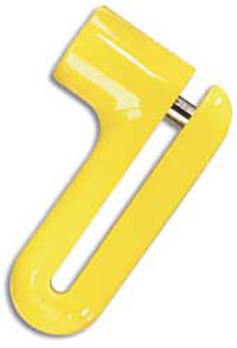 Kryptonite Locks Kryptodisc yellow bike lock with pouch, featuring a sturdy disk lock and compact storage pouch
